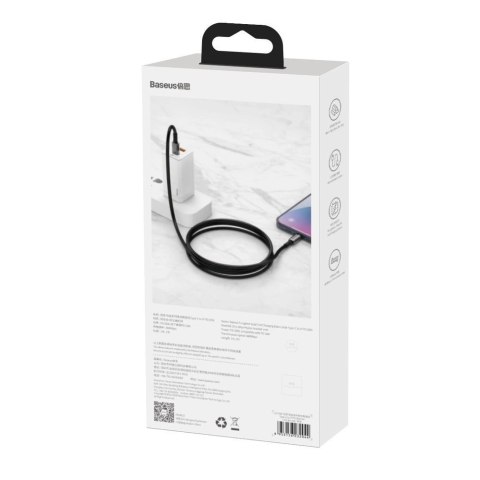 Kabel Baseus CATLWJ-A01 Lightning - USB-C PD 20W 480Mb/s 2m - czarny Kabel Baseus CATLWJ-A01 Lightning - USB-C PD 20W 480Mb/s 2m - czarny