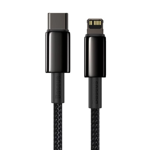 Kabel Baseus CATLWJ-A01 Lightning - USB-C PD 20W 480Mb/s 2m - czarny Kabel Baseus CATLWJ-A01 Lightning - USB-C PD 20W 480Mb/s 2m - czarny