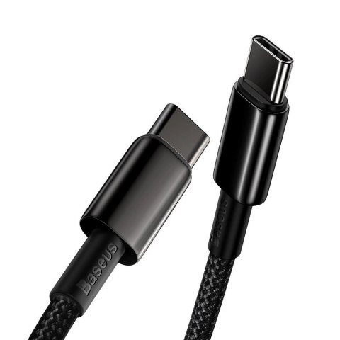 Kabel Baseus CATWJ-A01 USB-C - USB-C PD QC 100W 5A 480Mb/s 2m - czarny Kabel Baseus CATWJ-A01 USB-C - USB-C PD QC 100W 5A 480Mb/s 2m - czarny