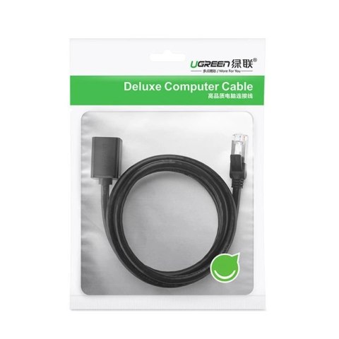 Kabel Ugreen NW112 11281 sieciowy Ethernet RJ45 (żeński) - RJ45 (męski) F/UTP Cat. 6 1 Gbps 2m - czarny Kabel Ugreen NW112 11281 sieciowy Ethernet RJ45 (żeński) - RJ45 (męski) F/UTP Cat. 6 1 Gbps 2m - czarny
