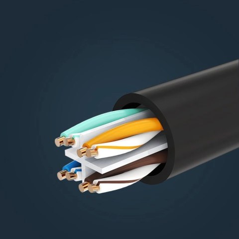 Kabel Ugreen NW112 11281 sieciowy Ethernet RJ45 (żeński) - RJ45 (męski) F/UTP Cat. 6 1 Gbps 2m - czarny Kabel Ugreen NW112 11281 sieciowy Ethernet RJ45 (żeński) - RJ45 (męski) F/UTP Cat. 6 1 Gbps 2m - czarny