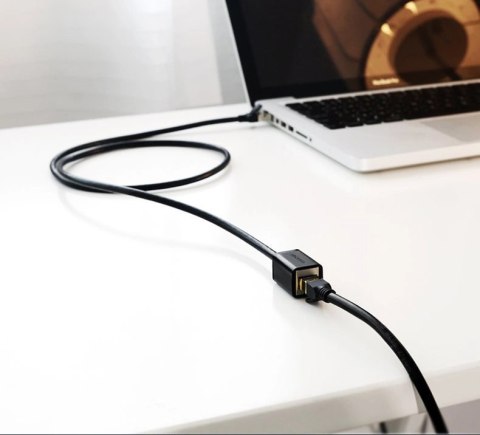 Kabel Ugreen NW112 11281 sieciowy Ethernet RJ45 (żeński) - RJ45 (męski) F/UTP Cat. 6 1 Gbps 2m - czarny Kabel Ugreen NW112 11281 sieciowy Ethernet RJ45 (żeński) - RJ45 (męski) F/UTP Cat. 6 1 Gbps 2m - czarny