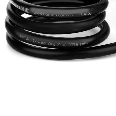 Kabel Ugreen NW112 11281 sieciowy Ethernet RJ45 (żeński) - RJ45 (męski) F/UTP Cat. 6 1 Gbps 2m - czarny Kabel Ugreen NW112 11281 sieciowy Ethernet RJ45 (żeński) - RJ45 (męski) F/UTP Cat. 6 1 Gbps 2m - czarny