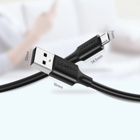 Kabel Ugreen US289 60137 micro USB / USB-A 1.5m - czarny