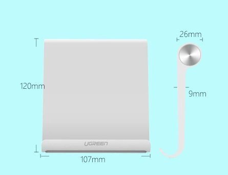 Podstawka Ugreen LP115 30485 120 x 107 mm biurkowa na tablet / telefon 4.7-11" - biała Podstawka Ugreen LP115 30485 120 x 107 mm biurkowa na tablet / telefon 4.7-11" - biała