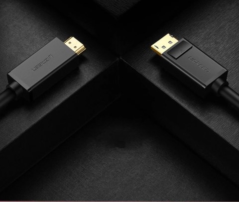 Ugreen jednokierunkowy kabel z DisplayPort na HDMI 4K 30 Hz 32 AWG 1,5 m czarny (DP101 10239)