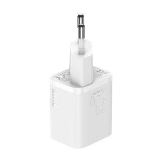 Baseus Super Si 1C szybka ładowarka USB Typ C 20W Power Delivery + kabel USB Typ C - Lightning 1m biały (TZCCSUP-B02)