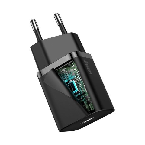 Baseus Super Si 1C szybka ładowarka USB Typ C 20W Power Delivery + kabel USB Typ C - Lightning 1m czarny (TZCCSUP-B01) Baseus Super Si 1C szybka ładowarka USB Typ C 20W Power Delivery + kabel USB Typ C - Lightning 1m czarny (TZCCSUP-B01)