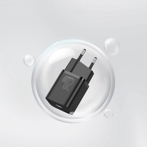 Baseus Super Si 1C szybka ładowarka USB Typ C 20W Power Delivery + kabel USB Typ C - Lightning 1m czarny (TZCCSUP-B01) Baseus Super Si 1C szybka ładowarka USB Typ C 20W Power Delivery + kabel USB Typ C - Lightning 1m czarny (TZCCSUP-B01)