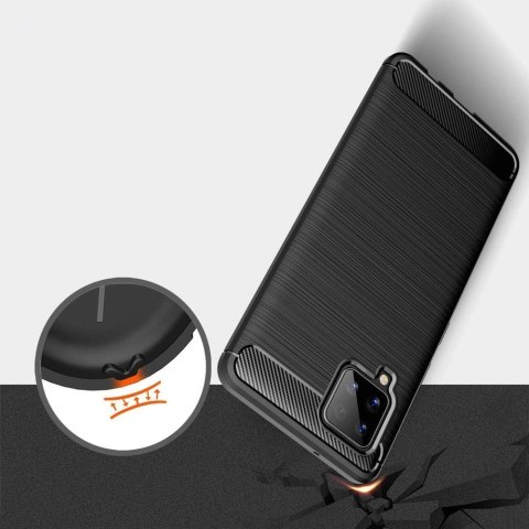 Carbon Case elastyczne etui pokrowiec Samsung Galaxy A42 5G niebieski Carbon Case elastyczne etui pokrowiec Samsung Galaxy A42 5G niebieski