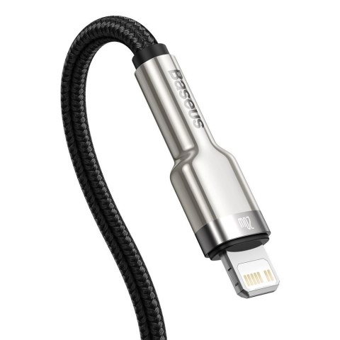 Kabel Baseus Cafule Series Metal Data USB-C / Lightning 20W PD 1 m - czarny Kabel Baseus Cafule Series Metal Data USB-C / Lightning 20W PD 1 m - czarny