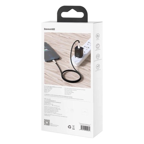 Kabel Baseus Cafule Series Metal Data USB-C / Lightning 20W PD 1 m - czarny Kabel Baseus Cafule Series Metal Data USB-C / Lightning 20W PD 1 m - czarny