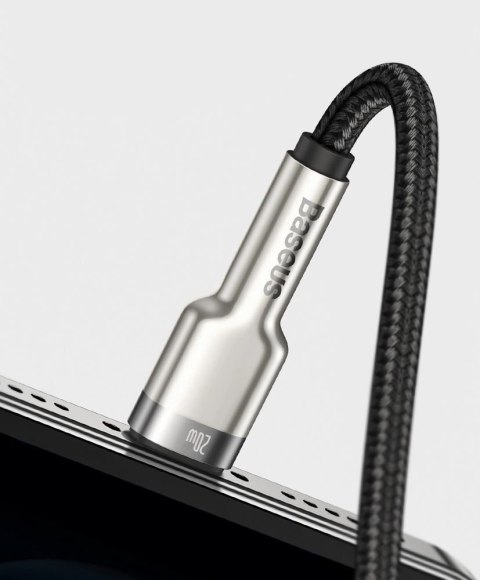 Kabel Baseus Cafule Series Metal Data USB-C / Lightning 20W PD 1 m - czarny Kabel Baseus Cafule Series Metal Data USB-C / Lightning 20W PD 1 m - czarny