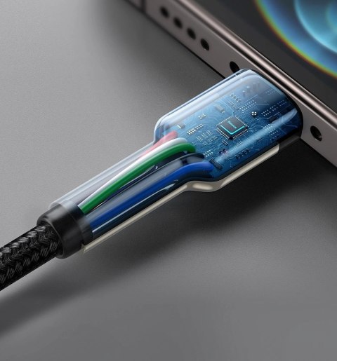 Kabel Baseus Cafule Series Metal Data USB-C / Lightning 20W PD 1 m - czarny Kabel Baseus Cafule Series Metal Data USB-C / Lightning 20W PD 1 m - czarny