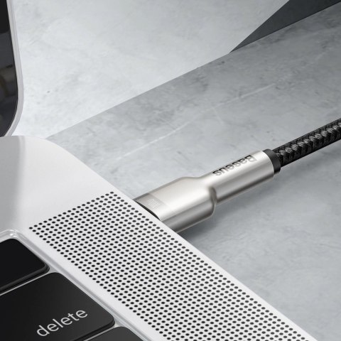Kabel Baseus Cafule Series Metal Data USB-C / USB-C PD QC SCP 100W 5A 1 m - czarny Kabel Baseus Cafule Series Metal Data USB-C / USB-C PD QC SCP 100W 5A 1 m - czarny