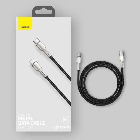 Kabel Baseus Cafule Series Metal Data USB-C / USB-C PD QC SCP 100W 5A 2 m - zielony Kabel Baseus Cafule Series Metal Data USB-C / USB-C PD QC SCP 100W 5A 2 m - zielony