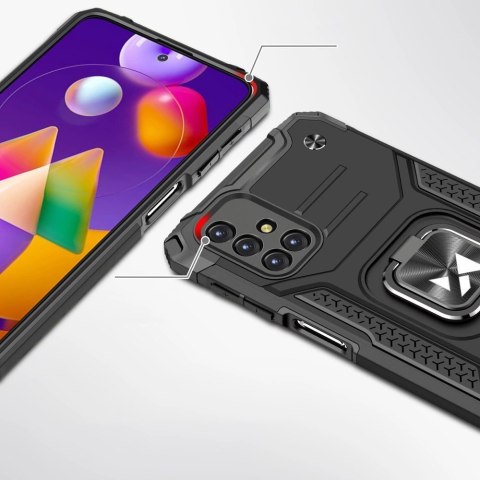 Wozinsky Ring Armor pancerne hybrydowe etui pokrowiec + magnetyczny uchwyt Samsung Galaxy M31s srebrny Wozinsky Ring Armor pancerne hybrydowe etui pokrowiec + magnetyczny uchwyt Samsung Galaxy M31s srebrny