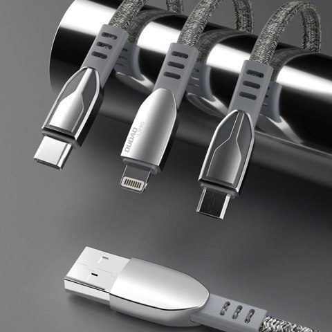 Dudao kabel pleciony USB - micro USB 5 A 1 m szary (L3PROM gray) Dudao kabel pleciony USB - micro USB 5 A 1 m szary (L3PROM gray)
