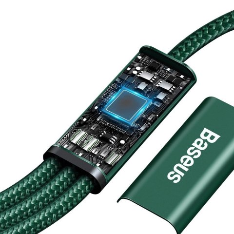 Kabel Baseus Rapid Series 3w1 USB-C - USB-C / Lightning / micro USB 20W PD 1.5m - zielony Kabel Baseus Rapid Series 3w1 USB-C - USB-C / Lightning / micro USB 20W PD 1.5m - zielony