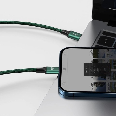 Kabel Baseus Rapid Series 3w1 USB-C - USB-C / Lightning / micro USB 20W PD 1.5m - zielony Kabel Baseus Rapid Series 3w1 USB-C - USB-C / Lightning / micro USB 20W PD 1.5m - zielony