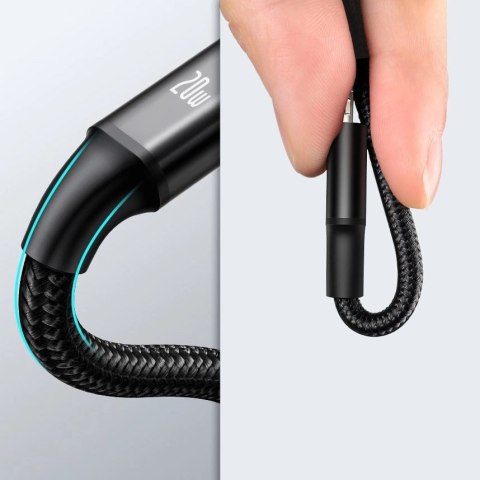 Kabel Baseus Rapid Series 3w1 USB-C - USB-C / Lightning / micro USB 20W PD 1.5m - zielony Kabel Baseus Rapid Series 3w1 USB-C - USB-C / Lightning / micro USB 20W PD 1.5m - zielony