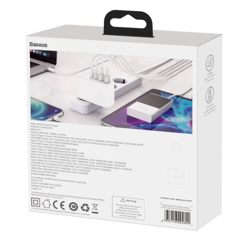 Baseus GaN2 Pro szybka ładowarka sieciowa 100W USB / USB Typ C Quick Charge 4+ Power Delivery biały (CCGAN2P-L02) Baseus GaN2 Pro szybka ładowarka sieciowa 100W USB / USB Typ C Quick Charge 4+ Power Delivery biały (CCGAN2P-L02)