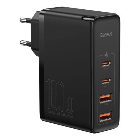 Baseus GaN2 Pro szybka ładowarka sieciowa 100W USB / USB Typ C Quick Charge 4+ Power Delivery czarny (CCGAN2P-L01) Baseus GaN2 Pro szybka ładowarka sieciowa 100W USB / USB Typ C Quick Charge 4+ Power Delivery czarny (CCGAN2P-L01)