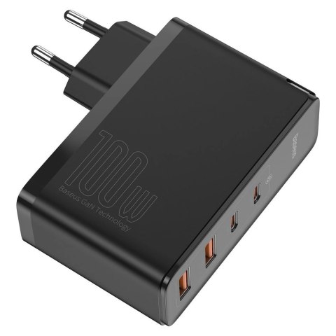 Baseus GaN2 Pro szybka ładowarka sieciowa 100W USB / USB Typ C Quick Charge 4+ Power Delivery czarny (CCGAN2P-L01) Baseus GaN2 Pro szybka ładowarka sieciowa 100W USB / USB Typ C Quick Charge 4+ Power Delivery czarny (CCGAN2P-L01)