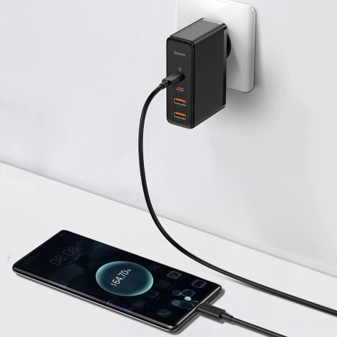 Baseus GaN2 Pro szybka ładowarka sieciowa 100W USB / USB Typ C Quick Charge 4+ Power Delivery czarny (CCGAN2P-L01) Baseus GaN2 Pro szybka ładowarka sieciowa 100W USB / USB Typ C Quick Charge 4+ Power Delivery czarny (CCGAN2P-L01)