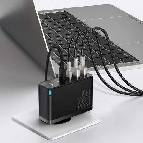 Baseus GaN2 Pro szybka ładowarka sieciowa 100W USB / USB Typ C Quick Charge 4+ Power Delivery czarny (CCGAN2P-L01) Baseus GaN2 Pro szybka ładowarka sieciowa 100W USB / USB Typ C Quick Charge 4+ Power Delivery czarny (CCGAN2P-L01)