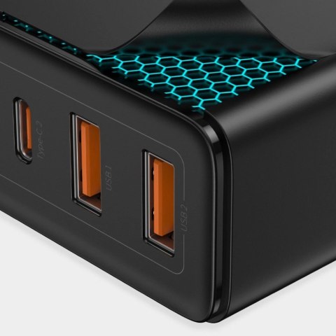 Baseus GaN2 Pro szybka ładowarka sieciowa 100W USB / USB Typ C Quick Charge 4+ Power Delivery czarny (CCGAN2P-L01) Baseus GaN2 Pro szybka ładowarka sieciowa 100W USB / USB Typ C Quick Charge 4+ Power Delivery czarny (CCGAN2P-L01)