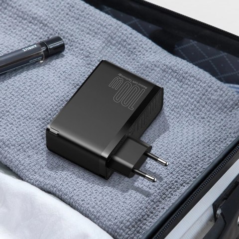 Baseus GaN2 Pro szybka ładowarka sieciowa 100W USB / USB Typ C Quick Charge 4+ Power Delivery czarny (CCGAN2P-L01) Baseus GaN2 Pro szybka ładowarka sieciowa 100W USB / USB Typ C Quick Charge 4+ Power Delivery czarny (CCGAN2P-L01)