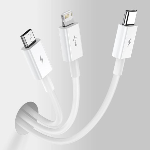 Baseus Superior 3w1 kabel USB - Lightning / USB Typ C / micro USB 3,5 A 1,5 m Biały (CAMLTYS-02) Baseus Superior 3w1 kabel USB - Lightning / USB Typ C / micro USB 3,5 A 1,5 m Biały (CAMLTYS-02)