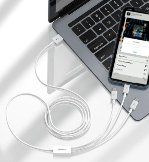 Baseus Superior 3w1 kabel USB - Lightning / USB Typ C / micro USB 3,5 A 1,5 m Biały (CAMLTYS-02) Baseus Superior 3w1 kabel USB - Lightning / USB Typ C / micro USB 3,5 A 1,5 m Biały (CAMLTYS-02)