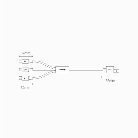 Baseus Superior 3w1 kabel USB - Lightning / USB Typ C / micro USB 3,5 A 1,5 m Biały (CAMLTYS-02) Baseus Superior 3w1 kabel USB - Lightning / USB Typ C / micro USB 3,5 A 1,5 m Biały (CAMLTYS-02)