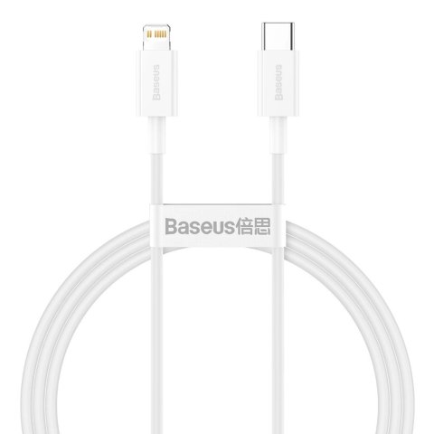 Kabel Baseus Superior Series USB-C / Lightning PD 20W 1 m - biały Kabel Baseus Superior Series USB-C / Lightning PD 20W 1 m - biały