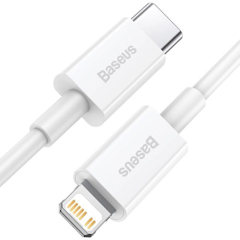 Kabel Baseus Superior Series USB-C / Lightning PD 20W 1 m - biały Kabel Baseus Superior Series USB-C / Lightning PD 20W 1 m - biały