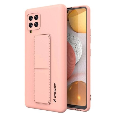 Wozinsky Kickstand Case silikonowe etui z podstawką etui Samsung Galaxy A42 5G różowe Wozinsky Kickstand Case silikonowe etui z podstawką etui Samsung Galaxy A42 5G różowe