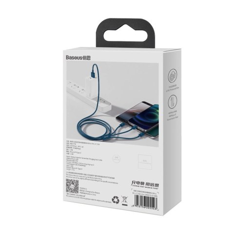 Baseus Superior 3w1 kabel USB - Lightning / USB Typ C / micro USB 3,5 A 1,5 m niebieski (CAMLTYS-03) Baseus Superior 3w1 kabel USB - Lightning / USB Typ C / micro USB 3,5 A 1,5 m niebieski (CAMLTYS-03)