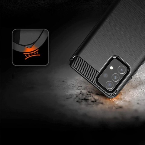 Carbon Case elastyczne etui pokrowiec Samsung Galaxy A72 4G czarny Carbon Case elastyczne etui pokrowiec Samsung Galaxy A72 4G czarny
