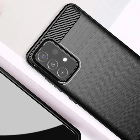 Carbon Case elastyczne etui pokrowiec Samsung Galaxy A72 4G czarny Carbon Case elastyczne etui pokrowiec Samsung Galaxy A72 4G czarny