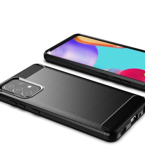 Carbon Case elastyczne etui pokrowiec Samsung Galaxy A72 4G czarny Carbon Case elastyczne etui pokrowiec Samsung Galaxy A72 4G czarny