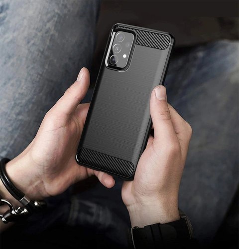 Carbon Case elastyczne etui pokrowiec Samsung Galaxy A72 4G czarny Carbon Case elastyczne etui pokrowiec Samsung Galaxy A72 4G czarny