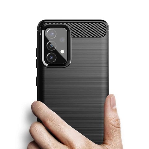 Carbon Case elastyczne etui pokrowiec Samsung Galaxy A72 4G czarny Carbon Case elastyczne etui pokrowiec Samsung Galaxy A72 4G czarny