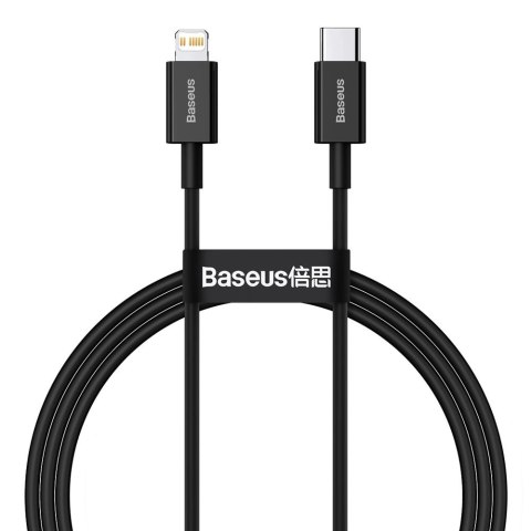 Kabel Baseus Superior Series USB-C / Lightning PD 20W 1 m - czarny Kabel Baseus Superior Series USB-C / Lightning PD 20W 1 m - czarny