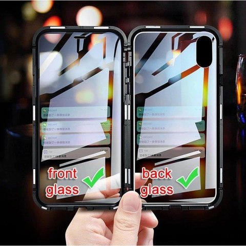 Wozinsky Full Magnetic Case magnetyczne etui 360 pokrowiec na przód i tył z wbudowanym szkłem Vivo X60 czarno-przezroczysty Wozinsky Full Magnetic Case magnetyczne etui 360 pokrowiec na przód i tył z wbudowanym szkłem Vivo X60 czarno-przezroczysty