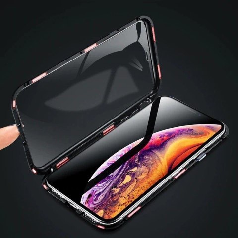 Wozinsky Full Magnetic Case magnetyczne etui 360 pokrowiec na przód i tył z wbudowanym szkłem Vivo X60 czarno-przezroczysty Wozinsky Full Magnetic Case magnetyczne etui 360 pokrowiec na przód i tył z wbudowanym szkłem Vivo X60 czarno-przezroczysty