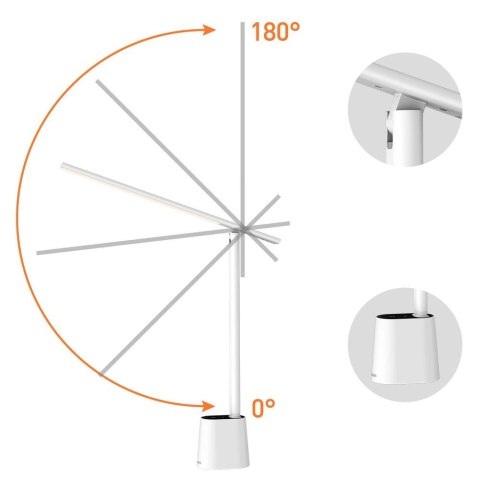 Baseus Smart Eye bezprzewodowa biurkowa lampka LED z akumulatorem 2200 mAh biały (DGZG-02) Baseus Smart Eye bezprzewodowa biurkowa lampka LED z akumulatorem 2200 mAh biały (DGZG-02)