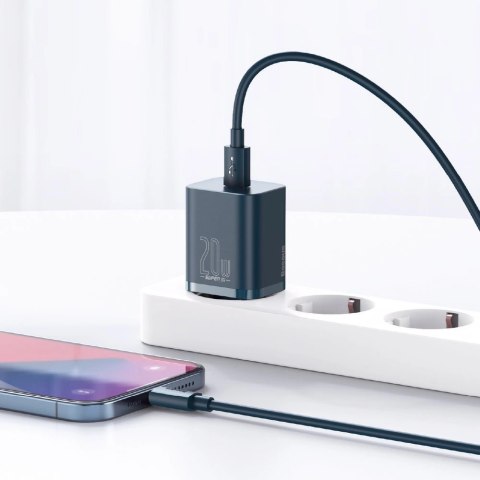 Baseus Super Si 1C szybka ładowarka USB Typ C 20 W Power Delivery niebieski (CCSUP-B03) Baseus Super Si 1C szybka ładowarka USB Typ C 20 W Power Delivery niebieski (CCSUP-B03)