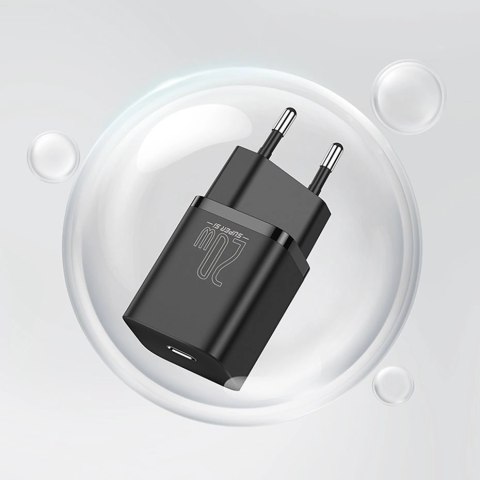 Baseus Super Si 1C szybka ładowarka USB Typ C 20 W Power Delivery niebieski (CCSUP-B03) Baseus Super Si 1C szybka ładowarka USB Typ C 20 W Power Delivery niebieski (CCSUP-B03)